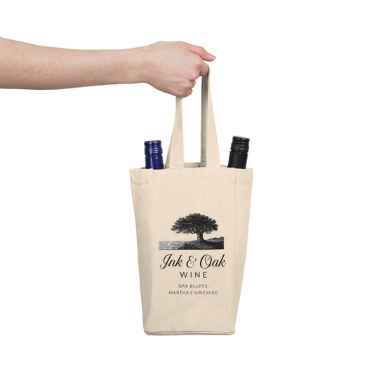 Ink & Oak Wine Double Bottle Tote Bag