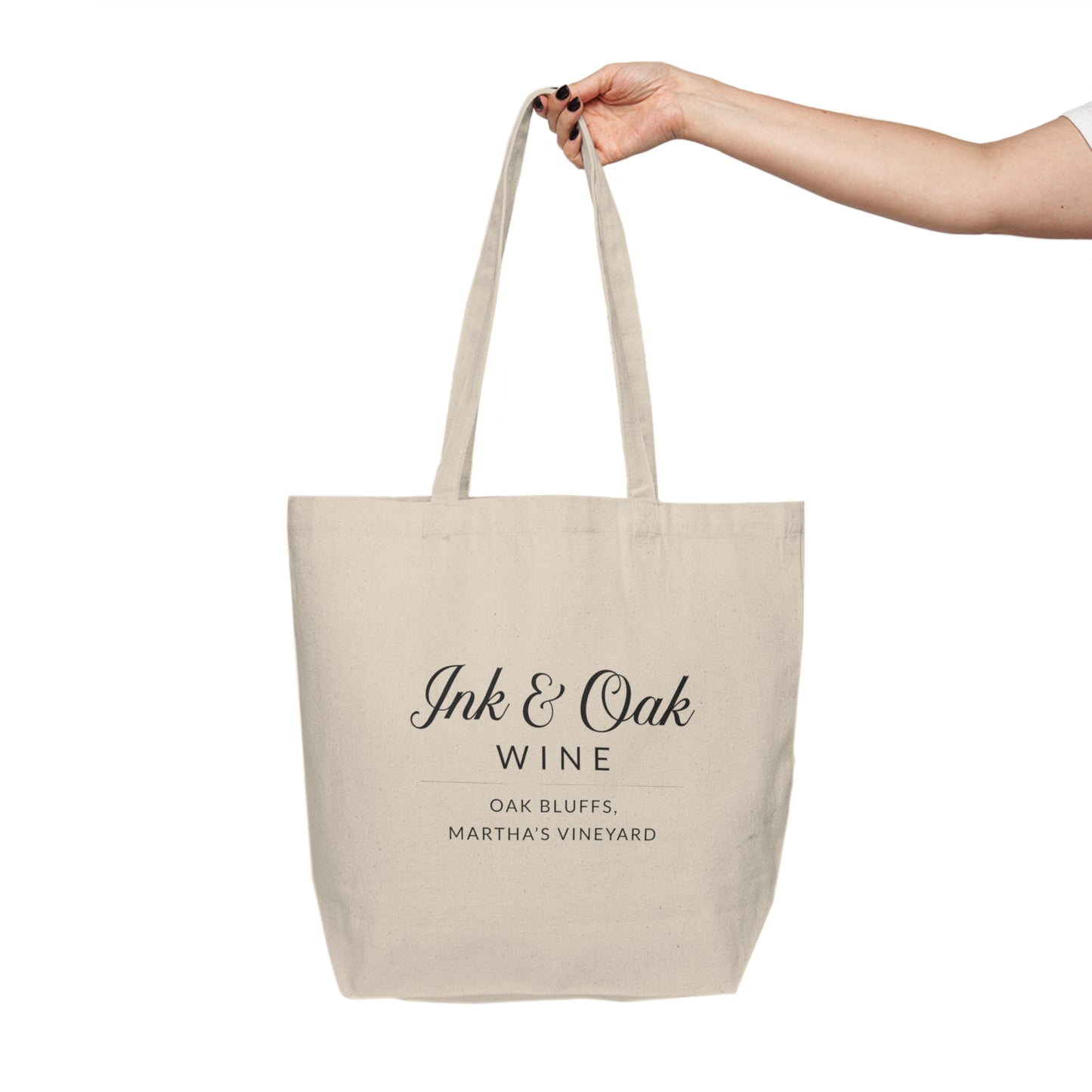 Ink & Oak Wine Canvas Shopping Tote
